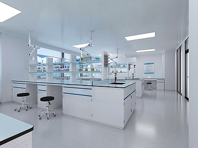现代实验室 现代食品公司 综合理化室实验室 PP万向罩 实验室设计 带水中央台
