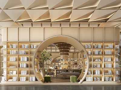 现代轻奢售楼处 售楼处 书吧 会所 阅读数 书房
