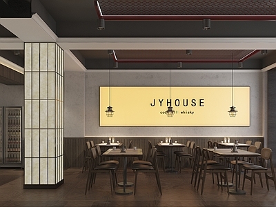 复古工业快餐店 复古餐厅 中式复古风餐厅 工业风餐厅 火锅店