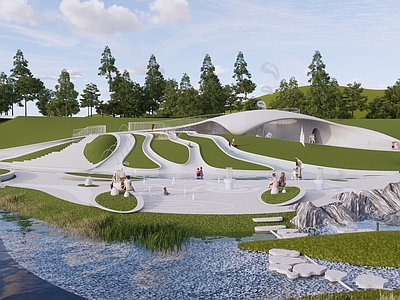 现代景观公园 武汉麓湖麓客岛 公园儿童景观