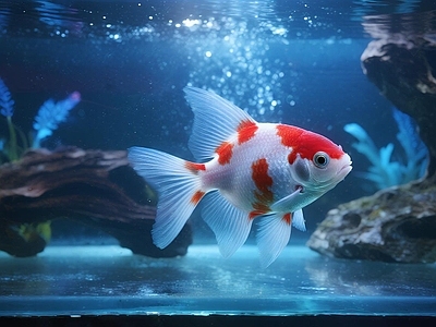 现代鱼缸 现代生态鱼缸鱼群