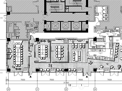现代咖啡厅 200㎡文艺咖啡 物料表 施工图