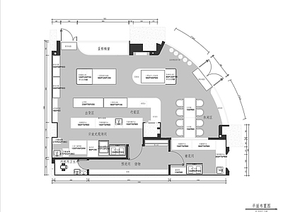现代面包店 面包烘焙店 施工图