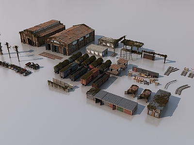 工业设备 破旧的工业建筑物