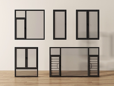 现代平开窗 窗户 平开窗 窗子