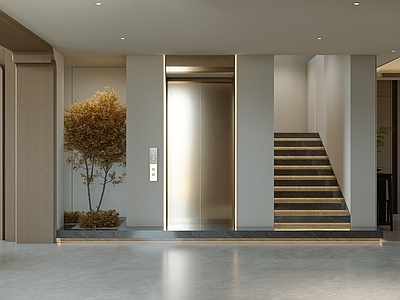 现代电梯 电梯轿厢 观光电梯 扶手电梯
