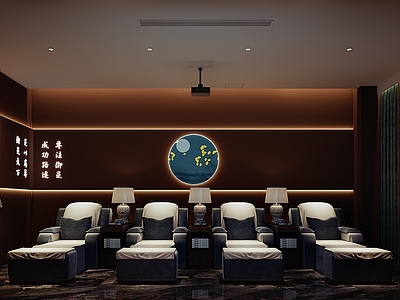 新中式足浴店 新中式足浴店 按摩床 墙饰 浴袍