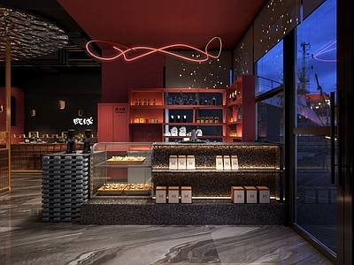 现代咖啡厅 前台 收银台