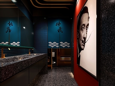 现代酒店卫生间 洗手台