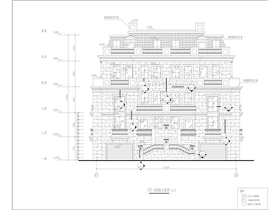 法式别墅建筑 双拼别墅 施工图