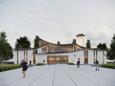 新中式其他公共建筑 游客接待中心 社区服务中心 新中式文化中心 展示展览 新中式商业