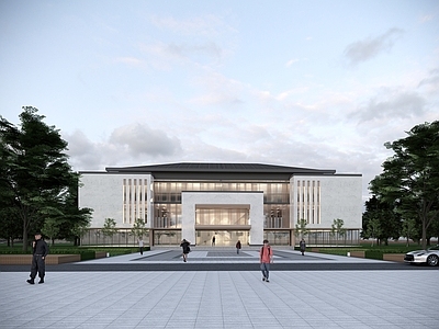 新中式其他文化场馆 新中式图书馆 新中式展示展览馆 新中式文化建筑 学校教育建筑 中式文化传承建筑