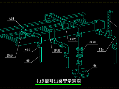 其他机电图纸 电缆槽引出装置 施工图