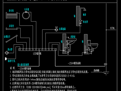 其他电气工程节点 卫生间局部等电位 施工图