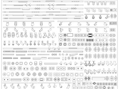 现代灯具图库 常用灯具图例图库 施工图