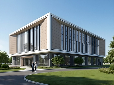 现代售楼处建筑 现代售楼处建筑 现代示范区 现代方形售楼处 现代轻奢售楼处 方形售楼处