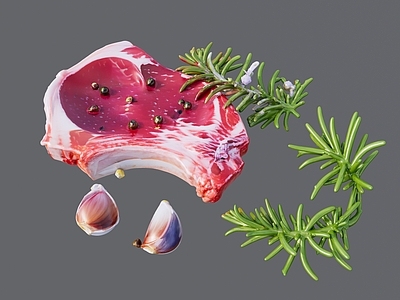 现代其他摆件 一块生牛排