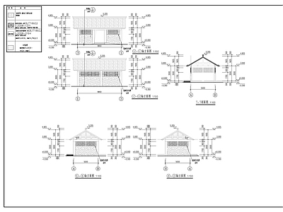 其他建筑 公厕 钢筋混凝土结构 坡屋顶 乡村建筑 施工图