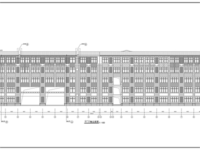 欧式学校建筑 普教楼 施工图
