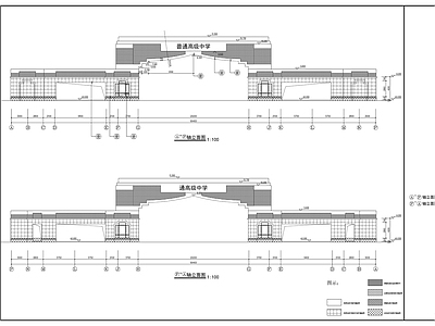欧式学校建筑 中学门卫 施工图
