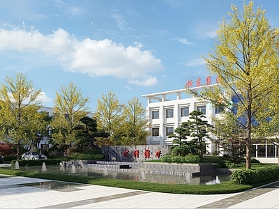 景观节点 现代入口水景 施工图