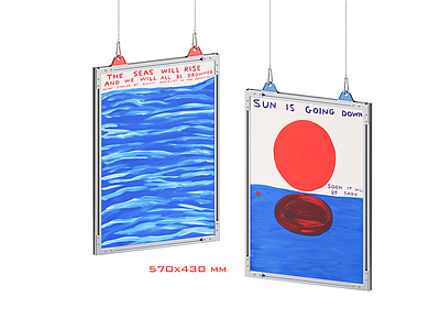 工业复古挂画 铝型材复古挂画 咖啡店装饰画 克莱因蓝色波普风