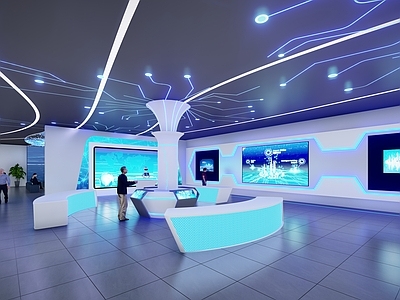 现代科技展厅 科技展厅 科技宣传 展厅 互动触摸屏 科技体验馆