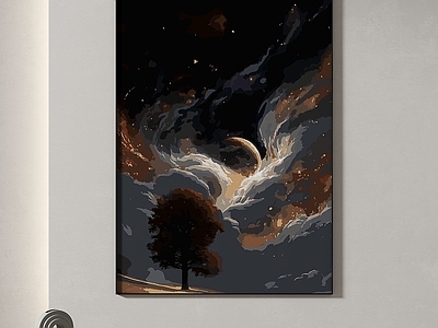 现代奶油挂画 书房挂画 客厅挂画 玄关挂画 办公室挂画