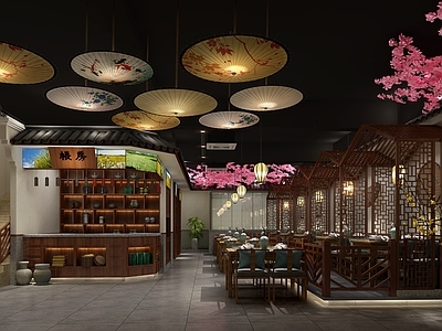 中式中餐厅 中式餐厅大堂