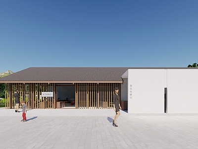 现代新中式展览馆建筑 茶空间 茶文化展示厅 文化展示项目 展示厅活动室 文化活动空间
