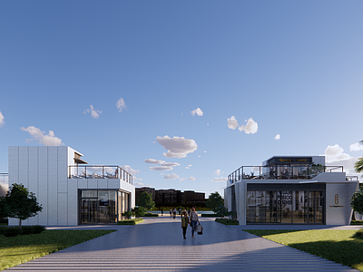 现代简约其他商业建筑 公园建筑 商业小建筑