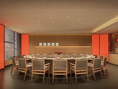 现代新中式中餐厅 新中式餐饮包间设 中餐厅包间设计 餐饮包厢设计
