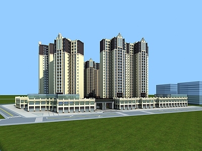 欧式多层住宅楼 欧式住宅