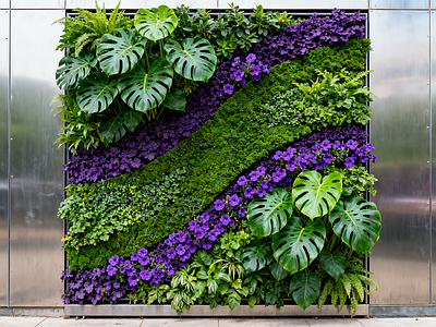 现代绿植墙 垂直绿化墙 植物墙 绿植背景墙 仿真植物 植物装饰墙面