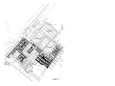 小区中心广场 新疆小区平面总图 施工图