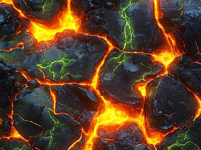 现代其他外立面 绿色橙色火山岩石