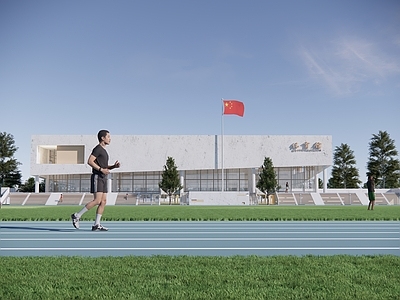 现代体育建筑 现代学校体育馆 学校建筑 体育馆