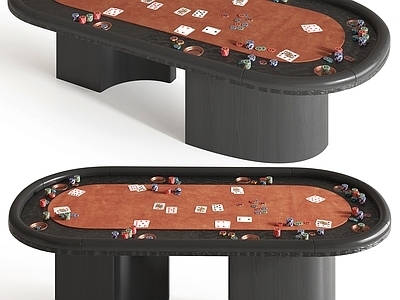 麻将桌 棋牌桌 椭圆形棋牌桌