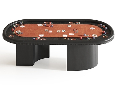 麻将桌 棋牌桌 椭圆形棋牌桌