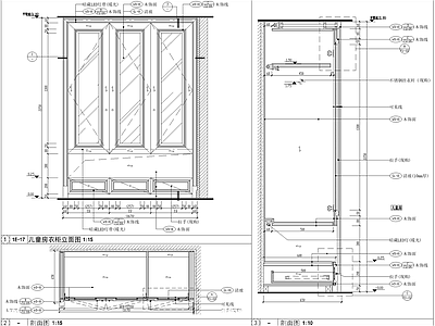 现代柜子 衣柜节点图 柜子立面图 柜子节点图 施工图