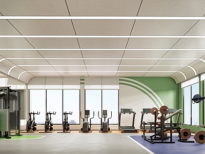 现代健身房 健身房 休闲空间