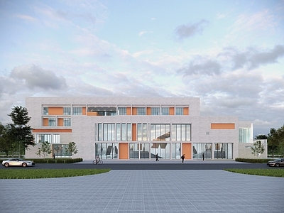 现代文化馆 现代教育建筑 学校文化馆 教学楼建筑 教学文化建筑 学校艺术楼综合楼