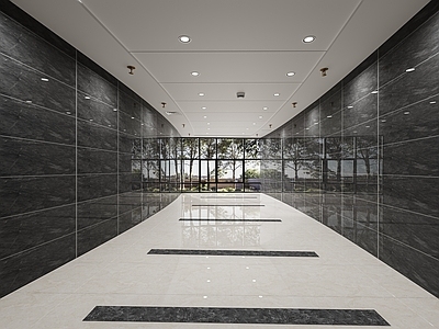 现代走廊 过道空间 走廊