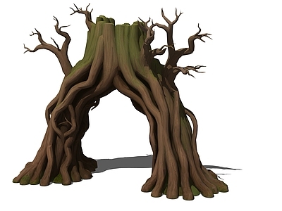 木头 树根入口 树头入口 树根拱门