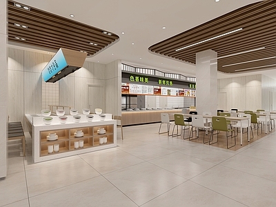 现代食堂 餐厅 食堂