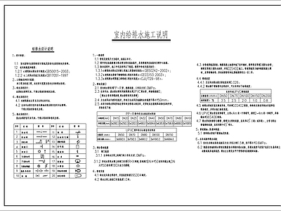 现代设计说明 室内给排水设计说 给排水设计说明 施工图