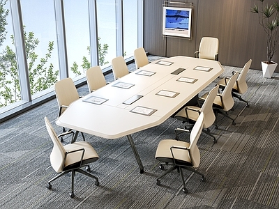 现代会议室 会议室桌椅 办公会议桌椅 小型会议室 办公会议室 办公桌