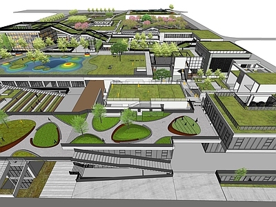 现代其他商业建筑 地景建筑 景观商业