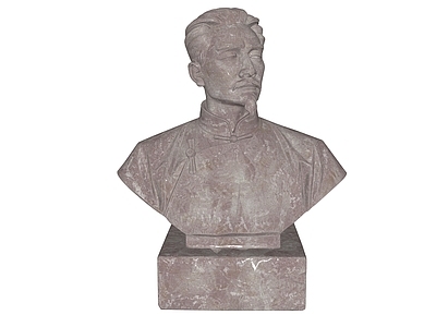 现代雕塑 石刻雕塑 人物雕塑 半身雕塑 鲁迅人物雕塑 英雄人物小品