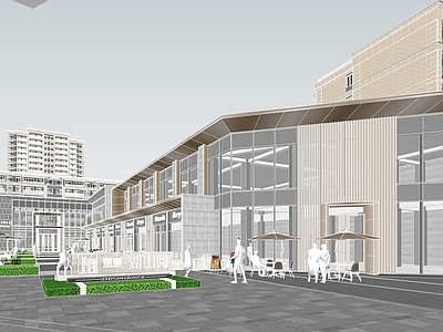 现代售楼处建筑 郑州东原阅境 示范区建筑 洋房高层 现代典雅风格